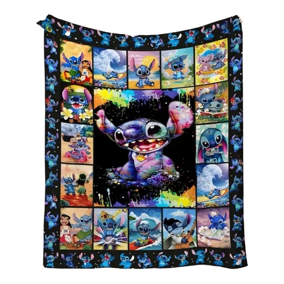 NIB Stitch Fleece Blanket - Picture 3 of 7